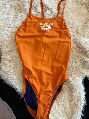Speedo Orange Lifeguard One-Piece Swimsuit
